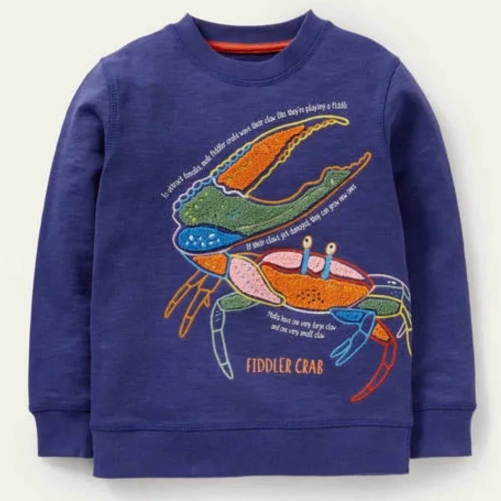 Mini Boden Crab Sweatshirt